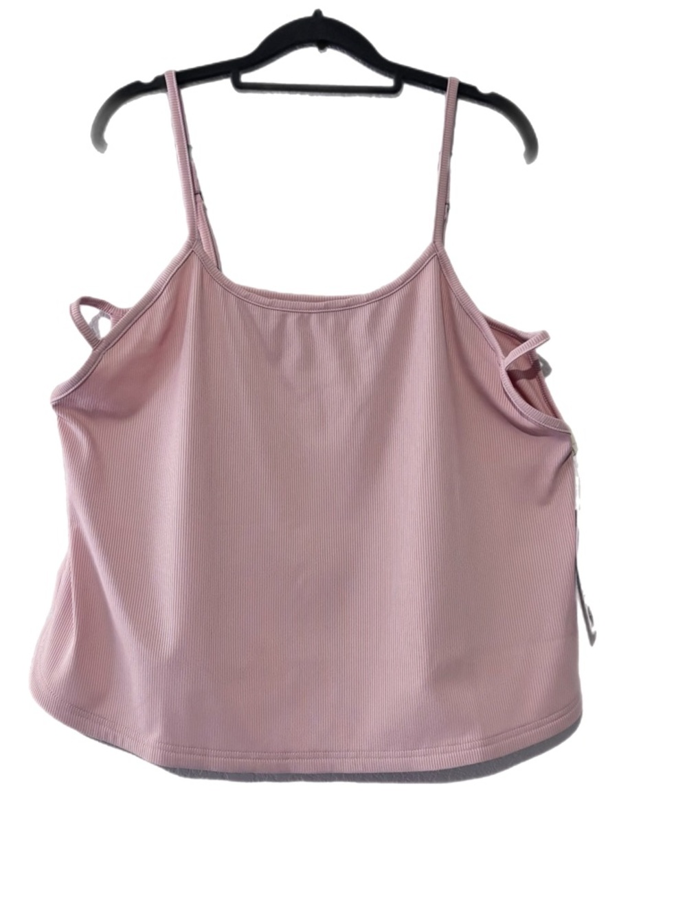 Phenix Blush Pink Ribbed Spaghetti Strap Camisole